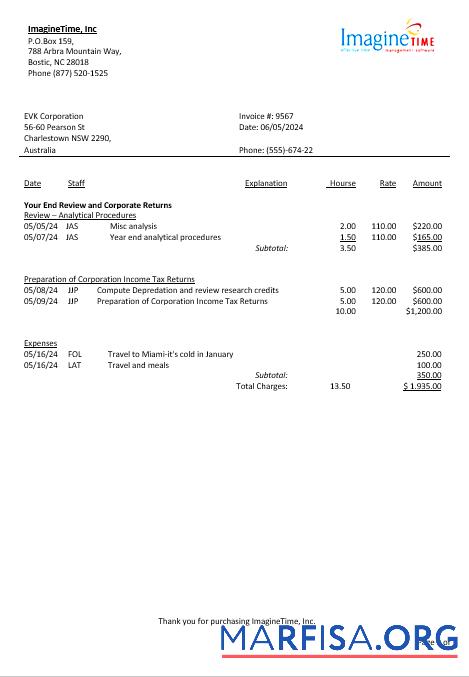 Realistic Australia Imagine Time business utility bill template in Word and PDF formats